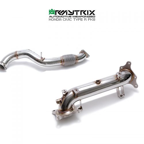 Armytrix – Stainless Steel High-flow Performance De-catted Pipe with Cat-simulator for HONDA CIVIC FK8 20L TYPE R