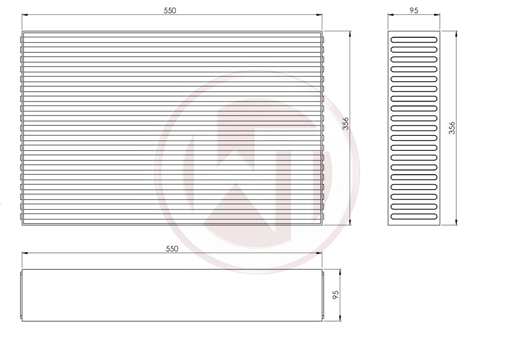 Competition Intercooler Core 600x300x95