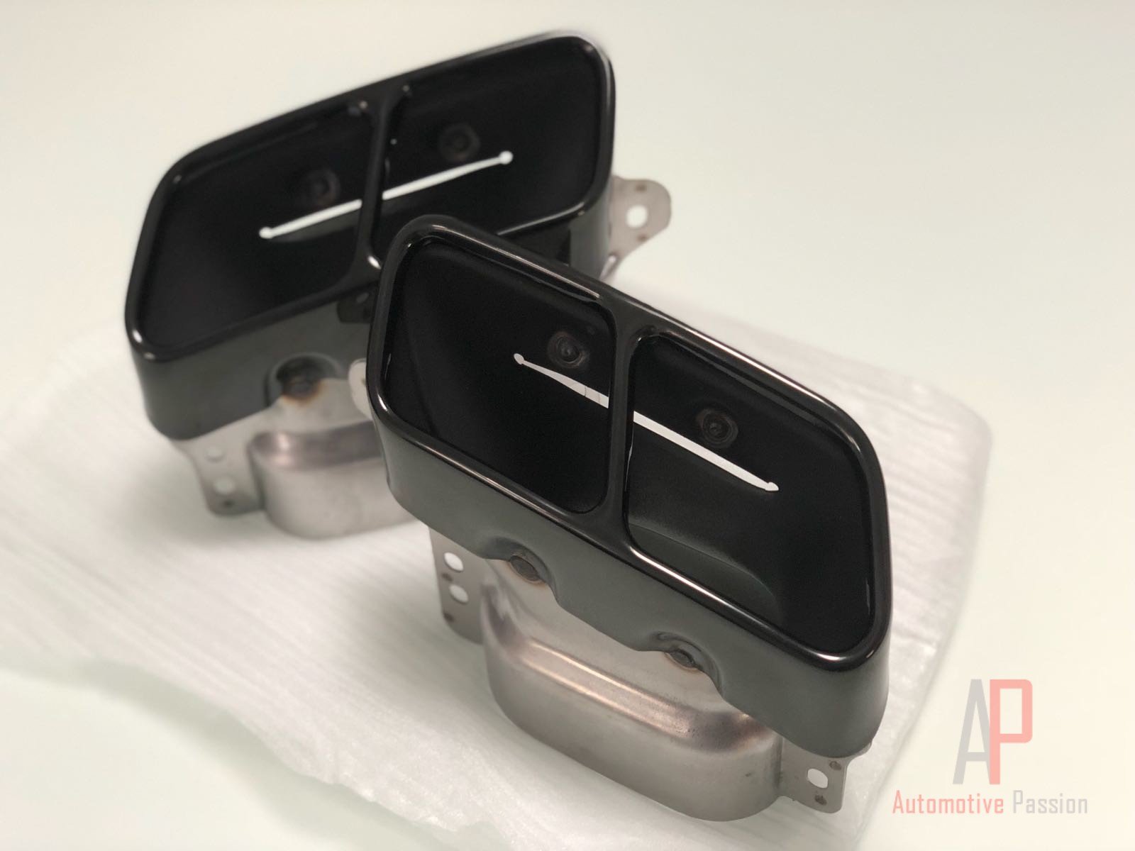MERCEDES-BENZ GLOSS BLACK EXHAUST TIPS A45 AMG