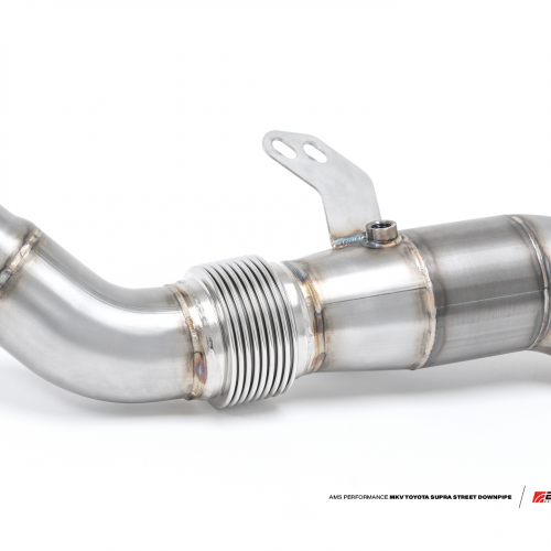 AMS Performance MKV A90 2020+ Toyota Supra Street Downpipe W/ EPA-Verified Ultra High Flow GESI Catalytic Converter