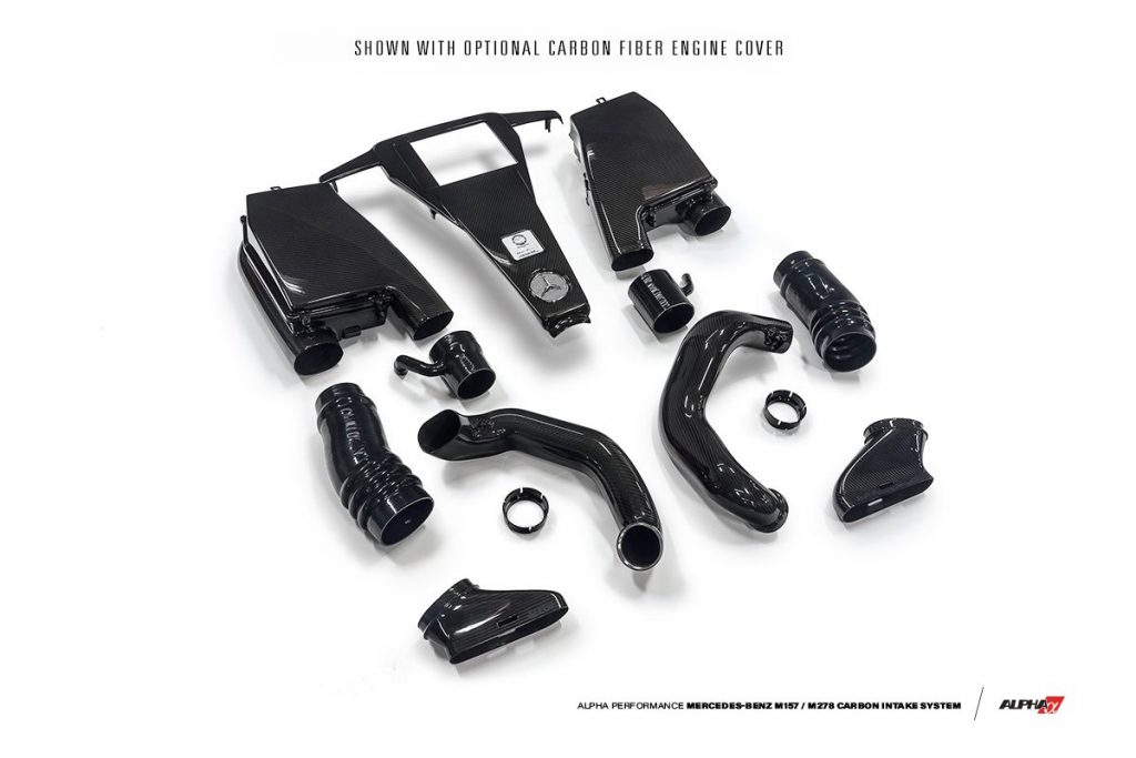 ALPHA Performance 5.5L Biturbo Carbon Fiber Induction Kit *Cover Not Included* (For CLS63 And E63 AMG)