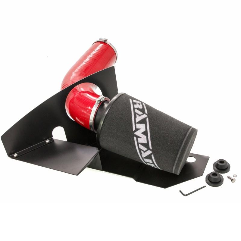 RAMAIR – Performance Cone Air Filter & Heat Shield Induction Intake Kit – Red Hose – EA888 2.0 TSI TFSI – Audi A3 (8P), Skoda Octavia (1Z), Seat Leon (1P), VW Golf GTI (mk6), VW Scirocco