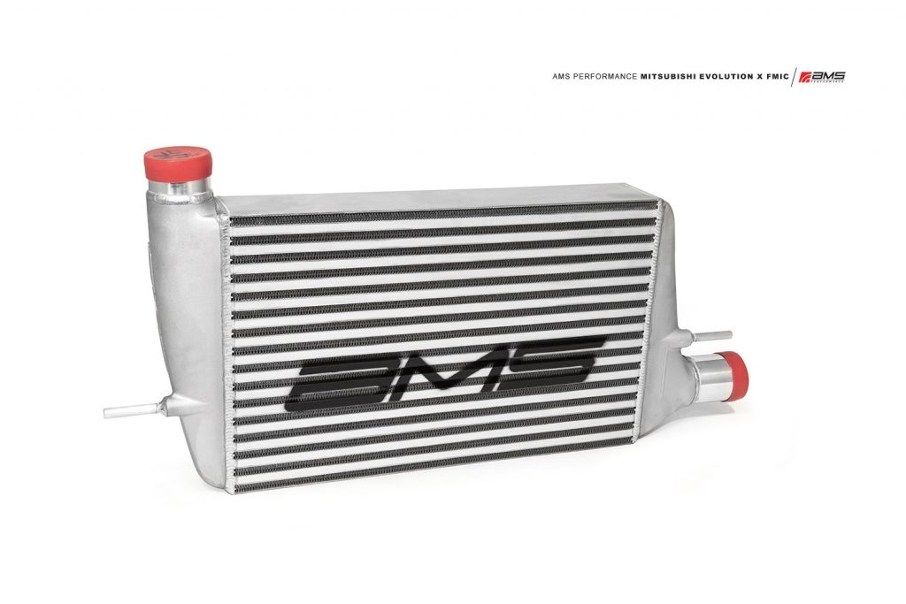 AMS EVO X Front mount intercooler with modular cast end tanks 2008+ With Logo