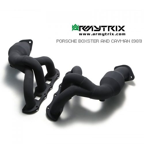Armytrix – Stainless Steel Ceramic Coated Sport High-flow Header with 200 CPSI Catalytic Converter for PORSCHE CAYMAN 981 27L