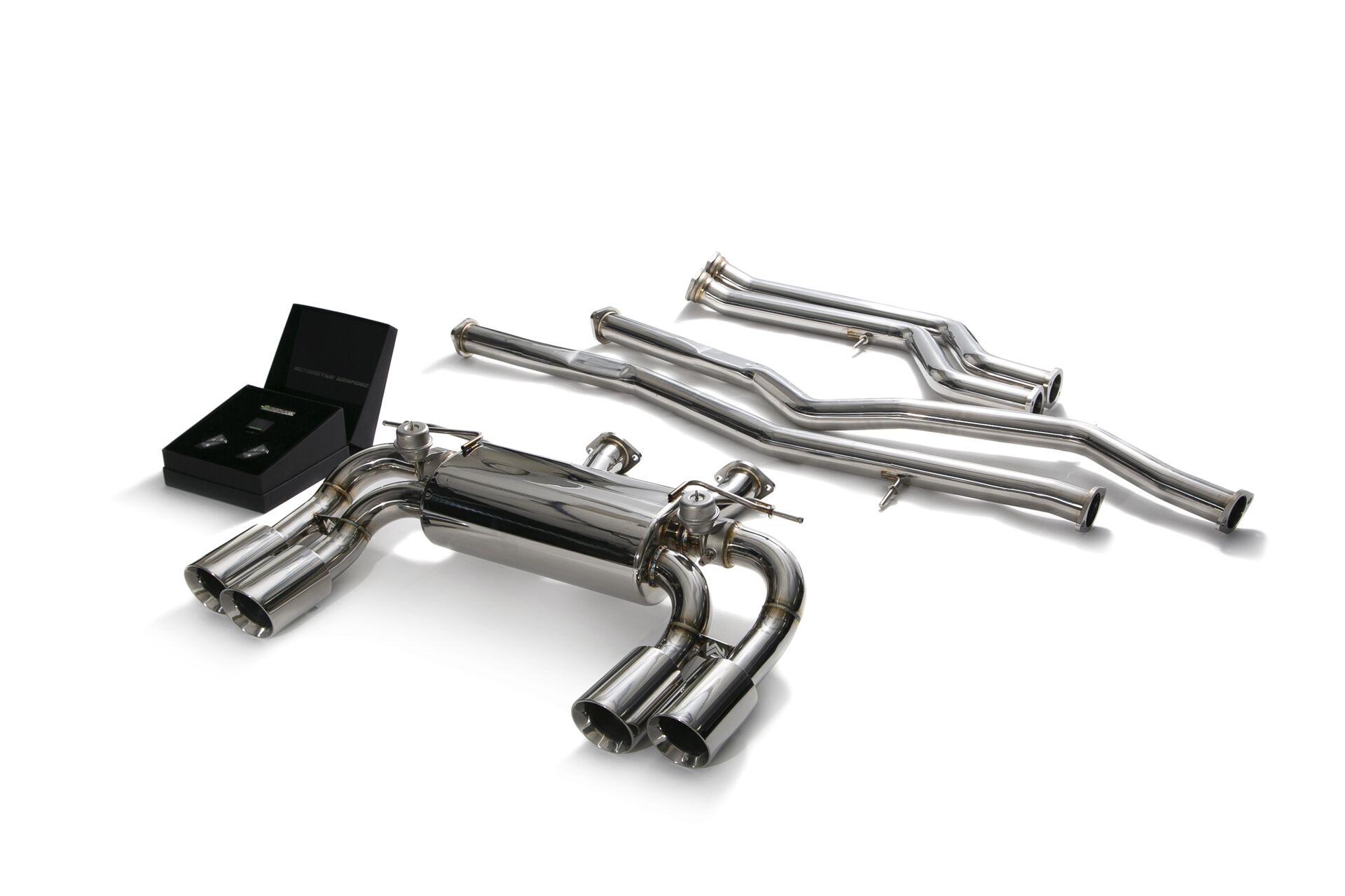 Armytrix – Stainless Steel Front Y pipe + Mid pipe + Valvetronic mufflers + Wireless remote control kits (OWRC) for BMW 2 SERIES F87 M2 COMPETITION
