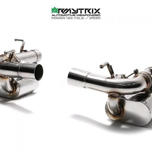 Armytrix – Stainless Steel X-pipe + Valvetronic Muffler (L and R) + Wireless Remote Control Kit for FERRARI 458 ITALIA 45L