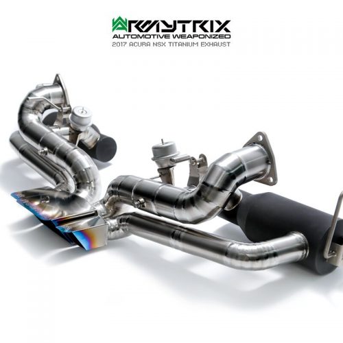Armytrix – Titanium Black Coated Valvetronic Muffler w/ Titanium Quad tips + Wireless Remote Control Kit for ACURA NSX MK2 35L