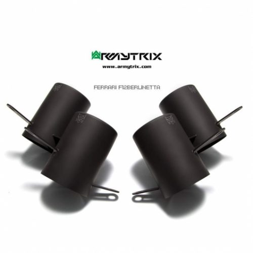 Armytrix – Titanium Quad Titanium Matte Black Tips (4x101mm) for FERRARI F12 TDF 63L