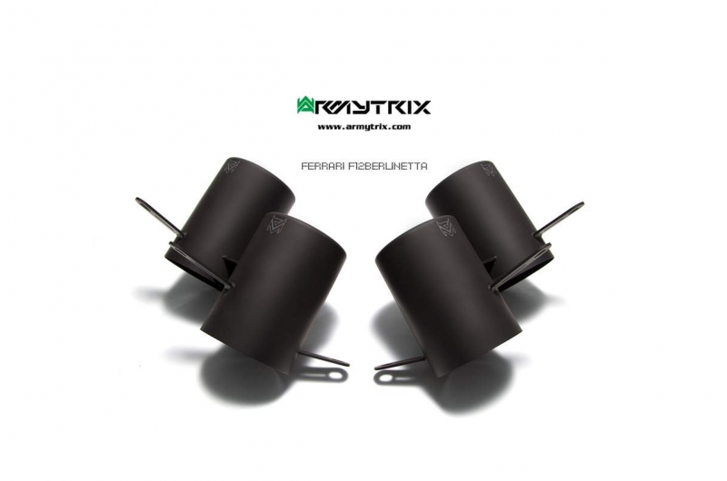 Armytrix – Titanium Quad Titanium Matte Black Tips (4x101mm) for FERRARI F12 BERLINETTA 63L