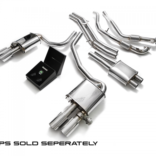 Armytrix – Stainless Steel Front pipe + mid pipe w/ resonator+ mid pipe + valvetronic muffler (L + R) + Wireless remote control kit for AUDI S4 B9 30 TFSI AVANT