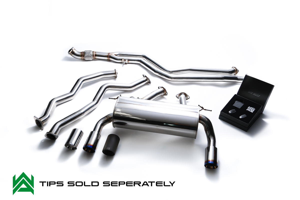 Armytrix – Stainless Steel Front pipe + Mid pipe (L and R) + Valvetronic mufflers + Wireless remote control kit for BMW 4 SERIES F32 435I