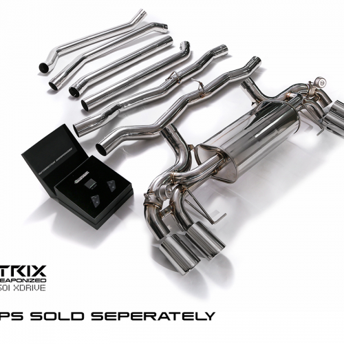 Armytrix – Stainless Steel Front X-pipe + Mid pipe + Valvetronic mufflers + wireless remote control kits for BMW 5 SERIES G30 M550I