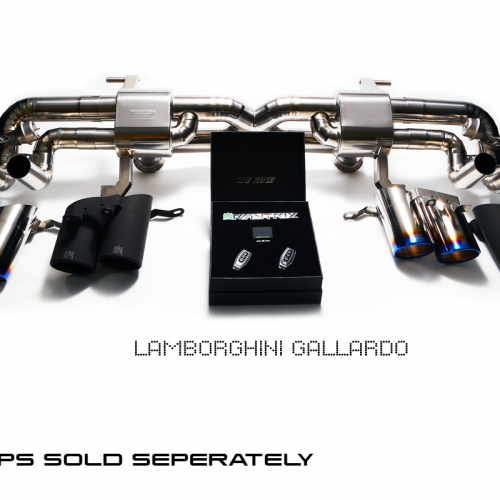 Armytrix – Titanium X pipe mufflers + Valvetronic tail pipe section (L and R) + Wireless remote control kit for LAMBORGHINI GALLARDO LP550-2 52L