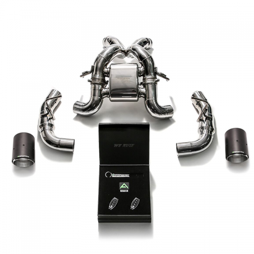 Armytrix – Stainless Steel Valvetronic Muffler + Tail pipe + Wireless Remote Control Kit + Carbon tips for MCLAREN 570S 570S 38L