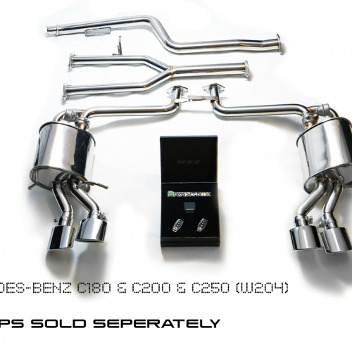 Armytrix – Stainless Steel Front-pipe + Y-pipe + Valvetronic Muffler (L and R) + Wireless Remote Control Kit for MERCEDES-BENZ C-CLASS W204 C180