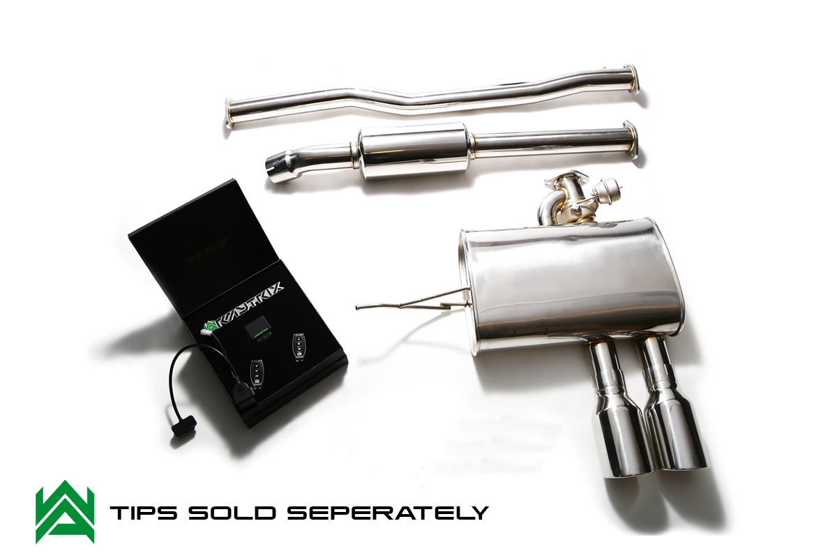 Armytrix – Stainless Steel Front pipe + Mid pipe + Valvetronic muffler + Wireless remote control kit for MINI COOPER S F57 20L