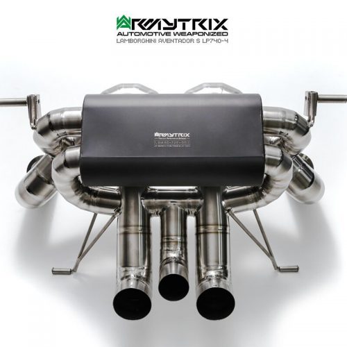 Armytrix – Titanium Titanium Black Coated Valvetronic Muffler w/ Titanium Quad tips (LBA40-VM) + Wireless Remote Control Kit for LAMBORGHINI AVENTADOR LP740-4 65L