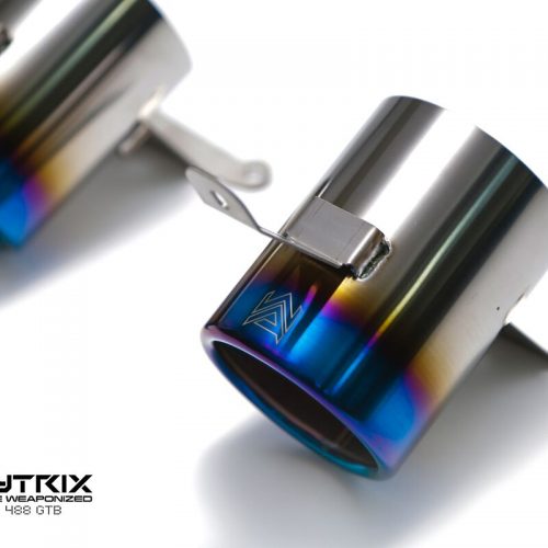 Armytrix – Titanium Twin Titanium Blue Tips for FERRARI 488 SPIDER 39L