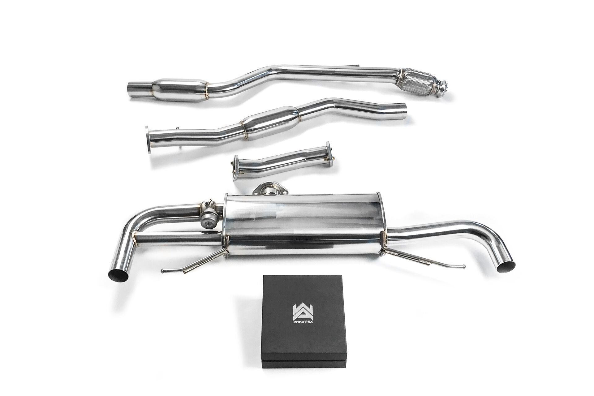 Armytrix – Stainless Steel Front-pipe + Reducer + Mid-pipe + Valvetronic Muffler + Wireless Remote Control Kit for MERCEDES-BENZ GLC X253 GLC300
