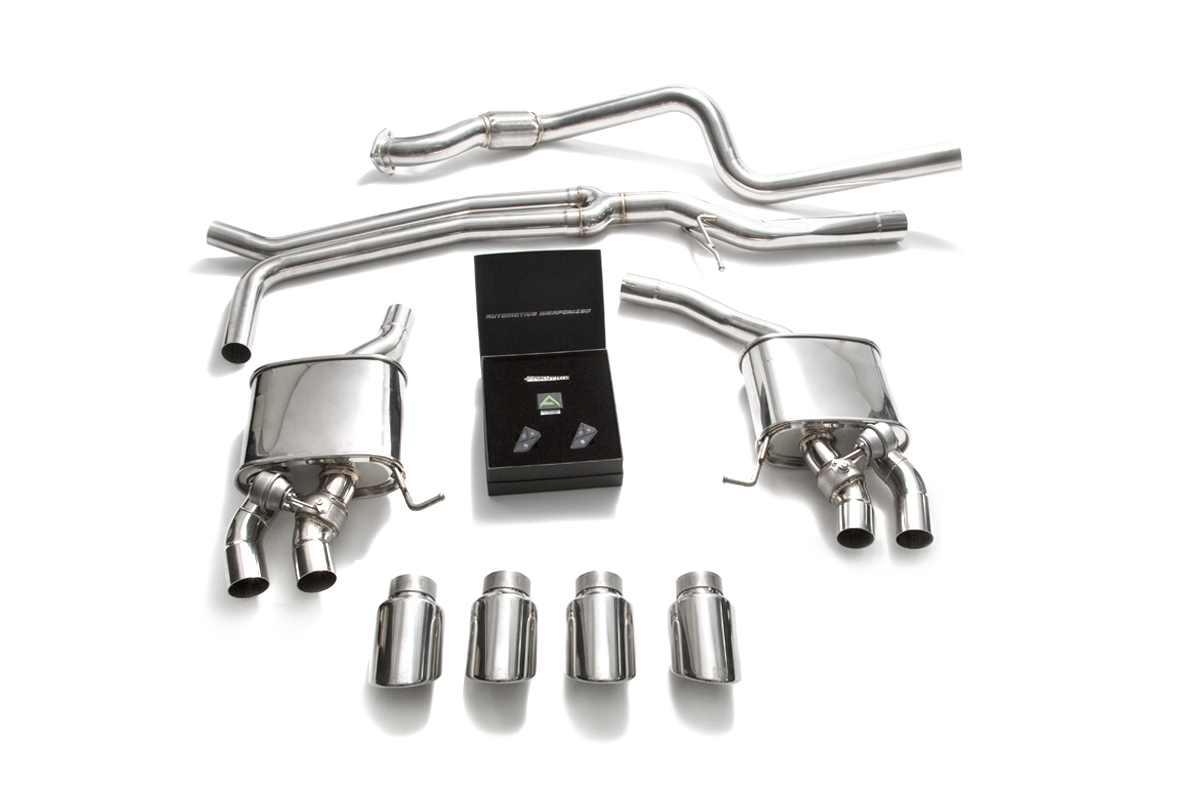 Armytrix – Stainless Steel Front pipe + Mid-pipe + Valvetronic Muffler (L and R) + Wireless Remote Control Kit for PORSCHE MACAN 95B FACELIFT 20L