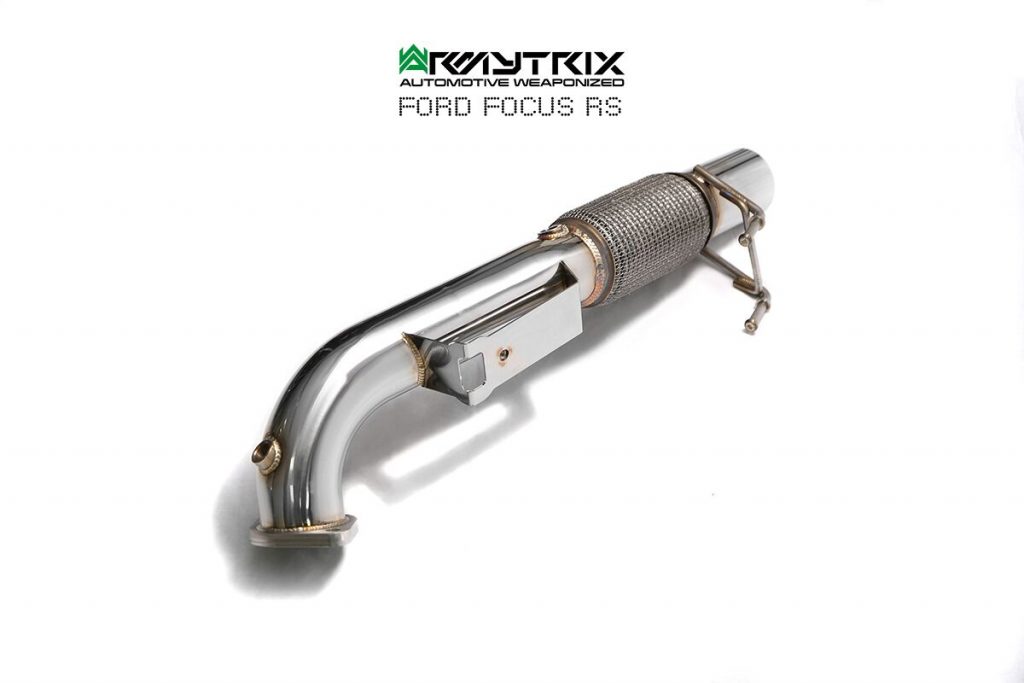 Armytrix – Stainless Steel High-Flow Performance De-catted Pipe with Cat-simulator for FORD FOCUS MK3 23L RS