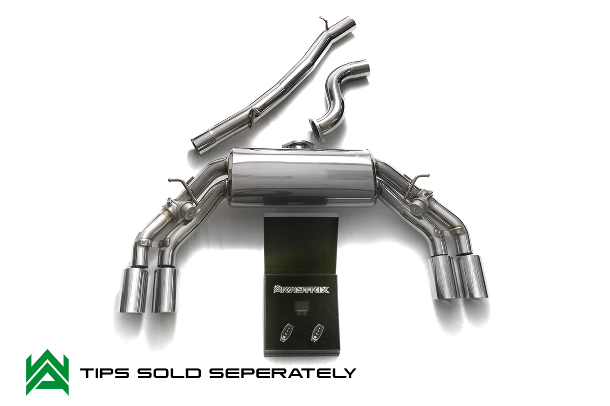 Armytrix – Stainless Steel Mid-pipe + Mid-pipe 2 + Valvetronic muffler + Wireless remote control kit for AUDI TTS 8S 20 TFSI ROADSTER