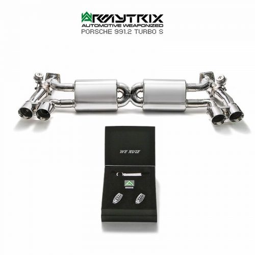 Armytrix – Stainless Steel High-flow Performance De-catted Pipe with Valvetronic X Muffler + Wireless Remote Control Kit for PORSCHE 911 997 MK1 36L TURBO