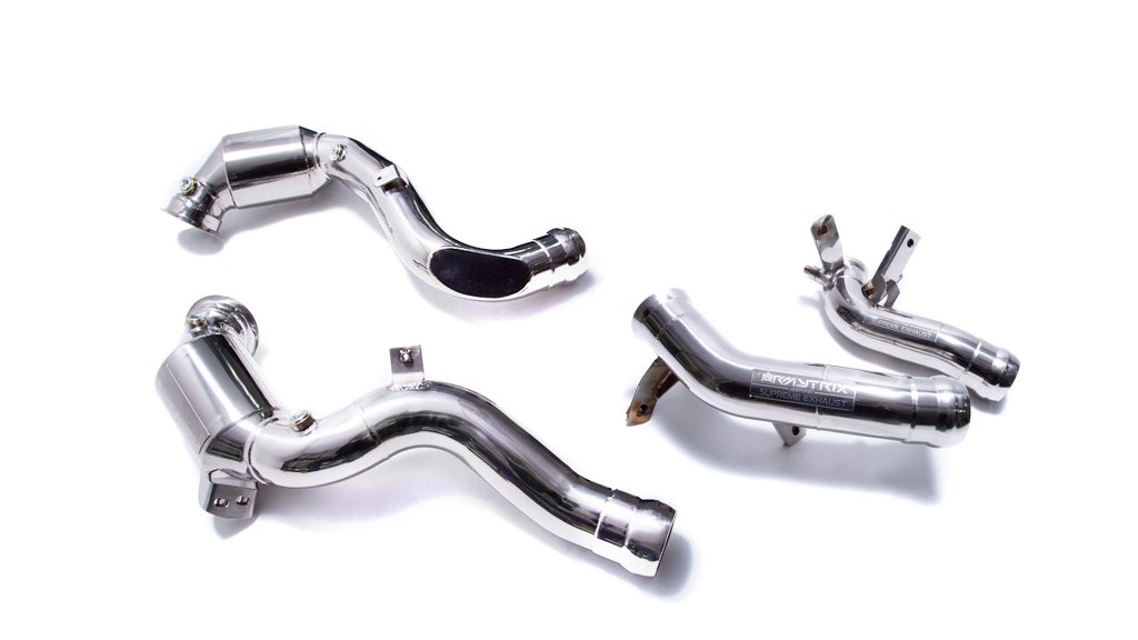 Armytrix – Stainless Steel Sport Catpipe with 200 CPSI Catalytic Converter + Secondary downpipe for MERCEDES-BENZ E-CLASS S213 E63 AMG