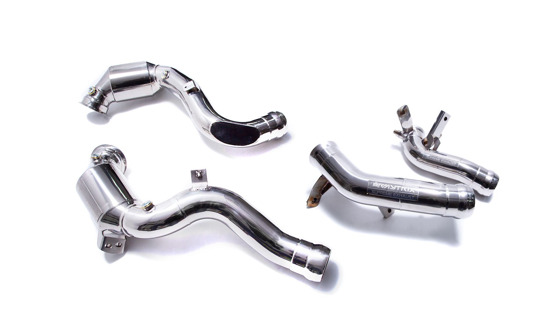 Armytrix – Stainless Steel Sport Catpipe with 200 CPSI Catalytic Converter + Secondary downpipe for MERCEDES-BENZ E-CLASS W213 E63 AMG