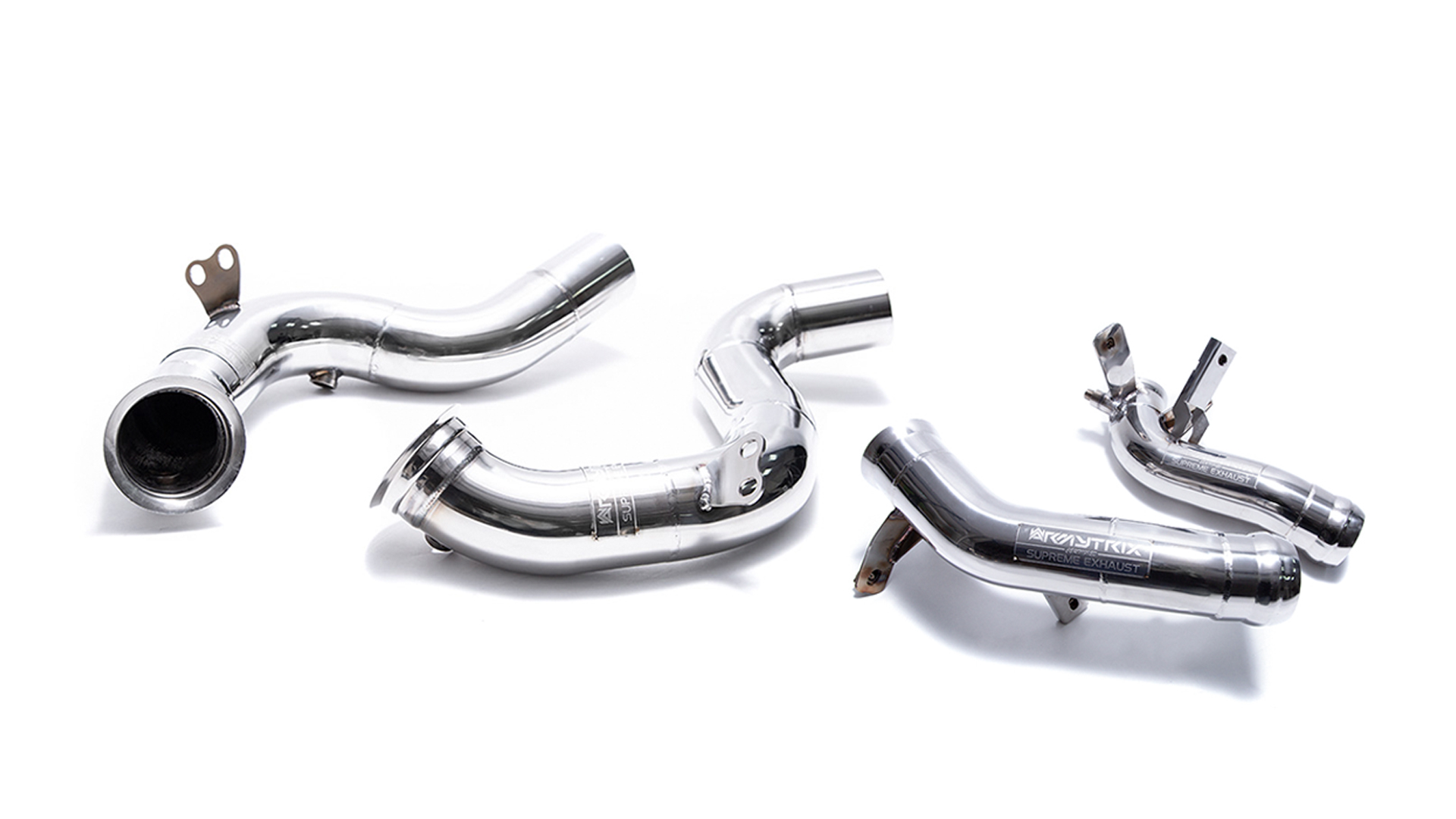 Armytrix – Stainless Steel Decatted downpipe with cat simulator + Secondary downpipe for MERCEDES-BENZ E-CLASS W213 E63 AMG
