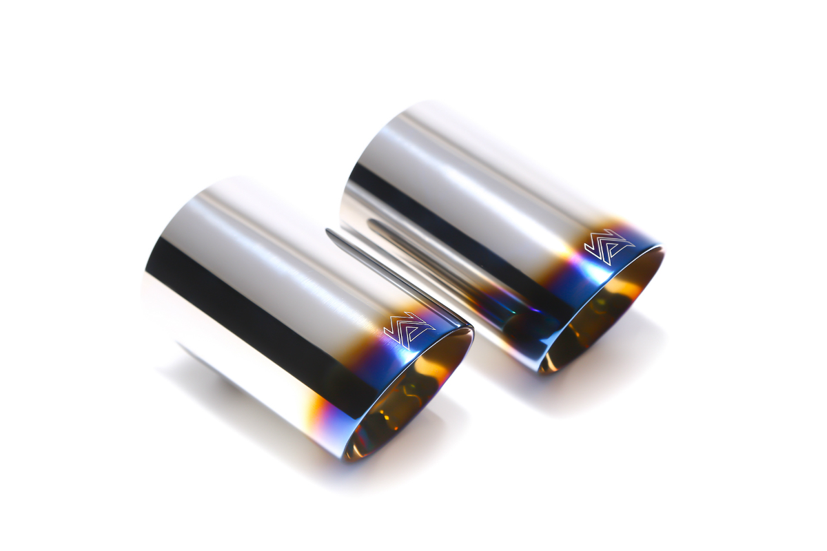 Armytrix – Stainless Steel Dual Blue coated Tips (2x101mm) for VW GOLF MK6 20 TSI R20