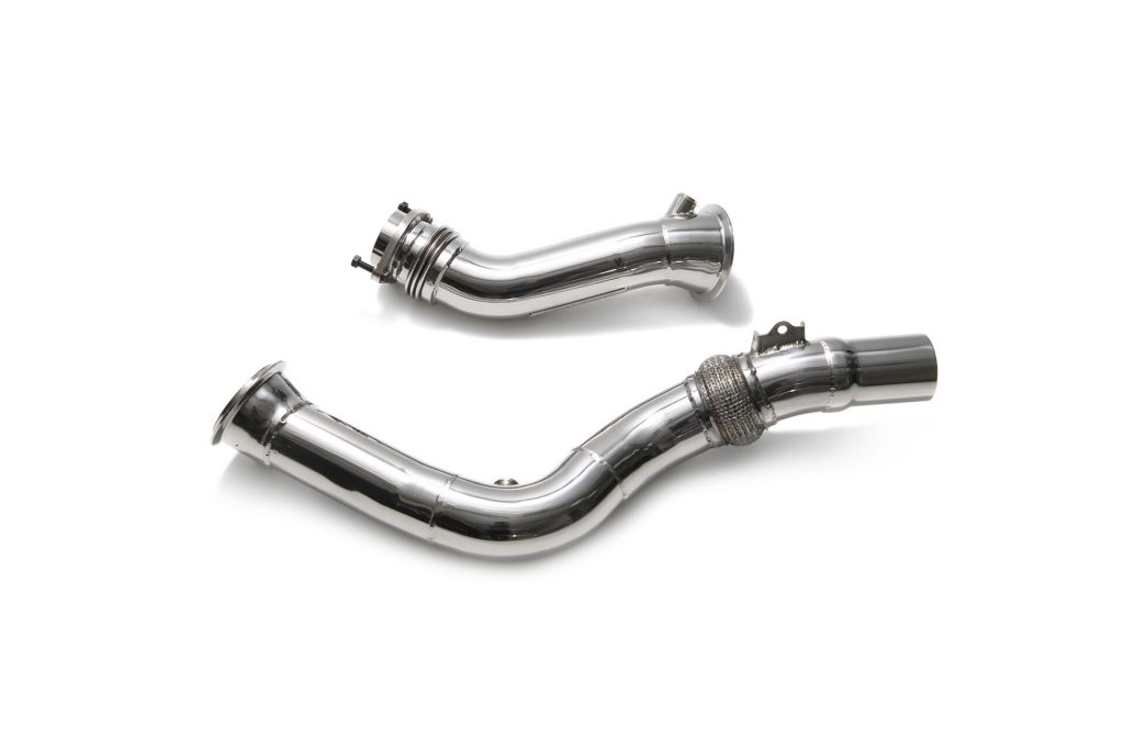 Armytrix – Stainless Steel High-flow performance decatted downpipe with cat simulator (L+R) for BMW 4 SERIES F82 M4