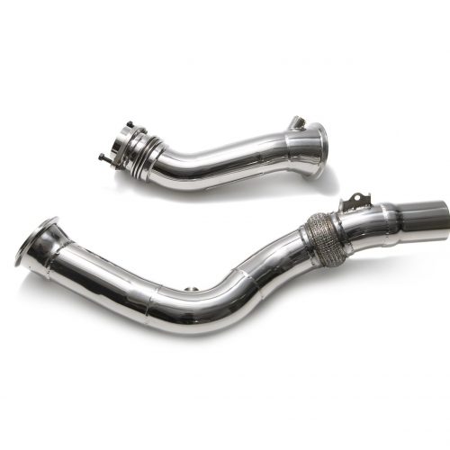 Armytrix – Stainless Steel High-flow performance decatted downpipe with cat simulator (L+R) for BMW 4 SERIES F83 M4