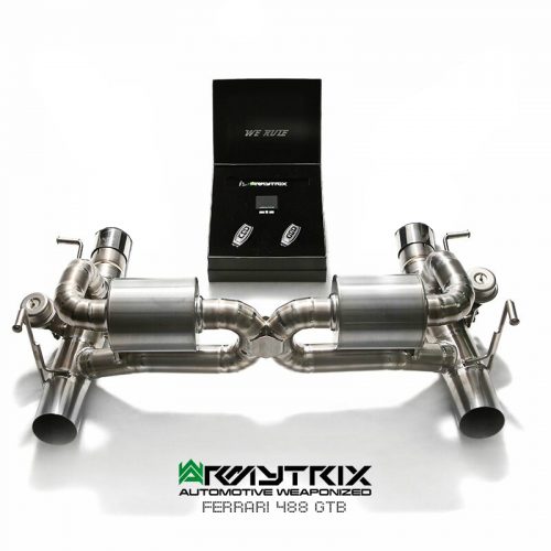 Armytrix – Titanium X-pipe + Valvetronic Muffler (L and R) + Wireless Remote Control Kit for FERRARI 488 GTB 39L