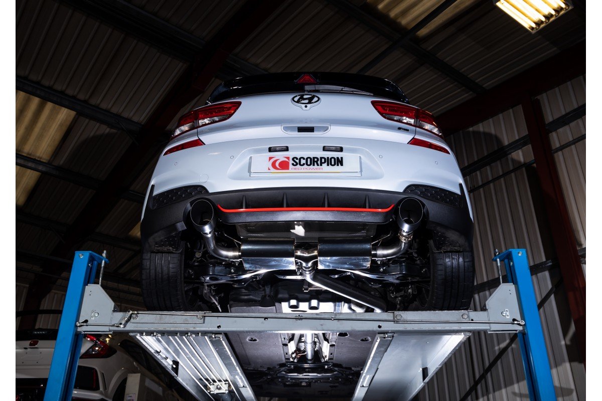 Scorpion Exhausts Hyundai I30 N / N Performance Non GPF Model Only 2017 2018 Non-resonated cat-back with electronic valve – Daytona Ceramic Tips