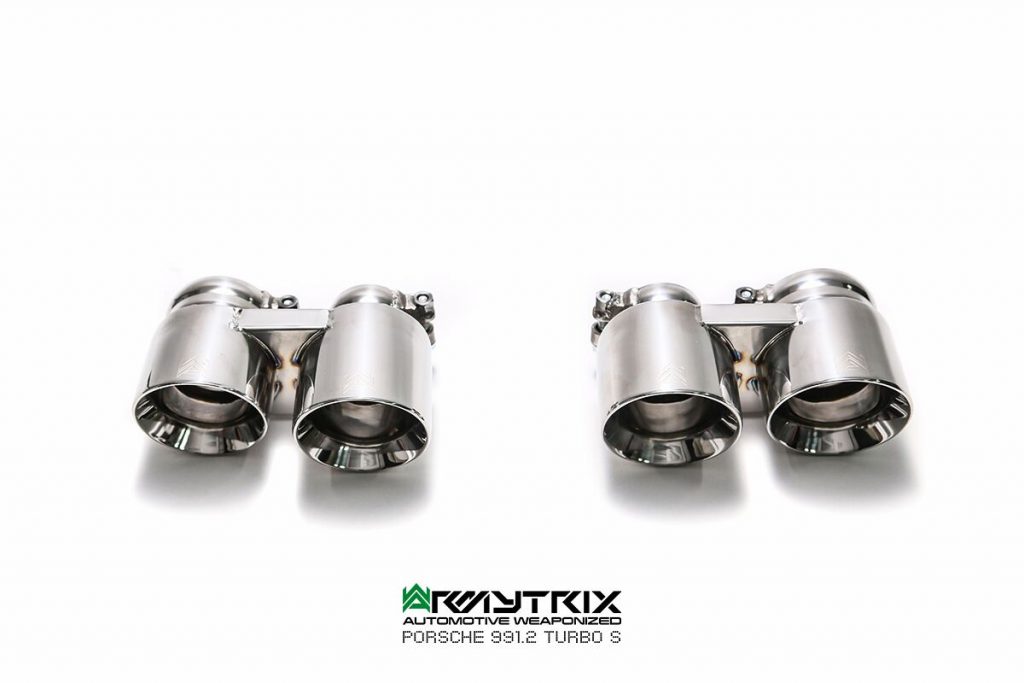 Armytrix – Stainless Steel Quad Chrome Silver Tips (4x89mm) for PORSCHE 911 997 MK1 36L TURBO
