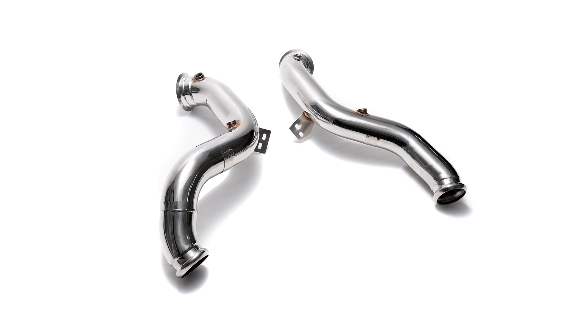 Armytrix – Stainless Steel High-flow Performance De-catted Down-pipe with Cat-simulator for MERCEDES-BENZ AMG GT C190 40L GT-R