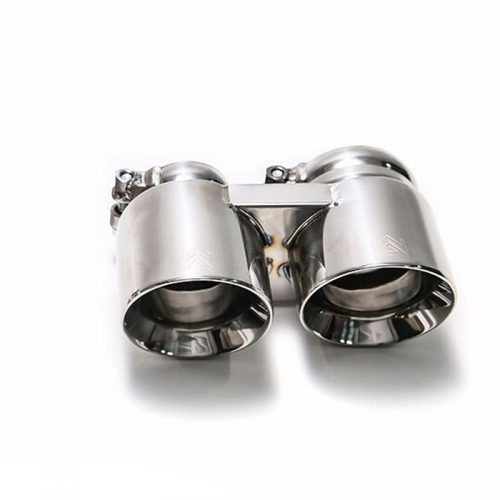 Armytrix – Stainless Steel Set of 2 single matte black replacement tips 2x89mm for PORSCHE 911 997 MK1 36L TURBO