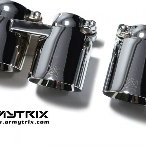 Armytrix – Stainless Steel Quad Chrome Silver Tips (4x89mm) for PORSCHE 911 991 MK1 38L TURBO S