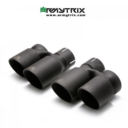 Armytrix – Stainless Steel Quad Matte black tips (4X89mm) for BMW 1 SERIES F20 M135I