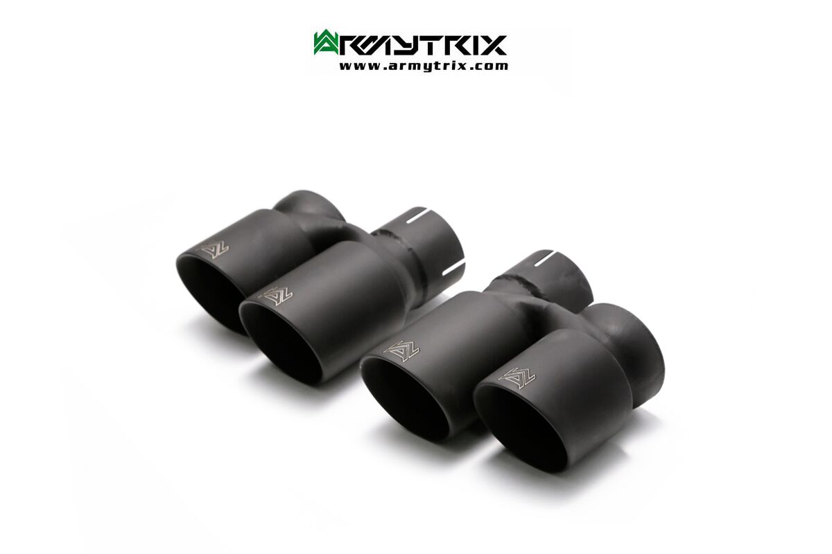 Armytrix – Stainless Steel Quad Matte black tips (4X89mm) for BMW 3 SERIES F31 320I