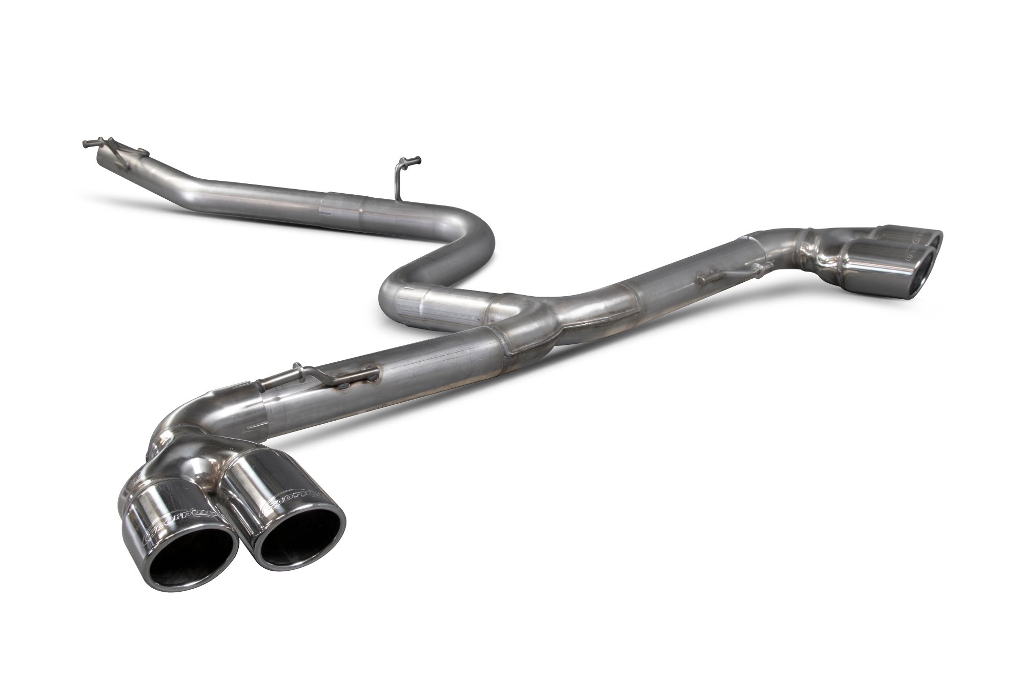 Scorpion Exhausts Audi TT Mk2 2.0 Tdi Quattro (Not Cabriolet) 2009 2014 Cat-back system – Monaco (quad) Tips