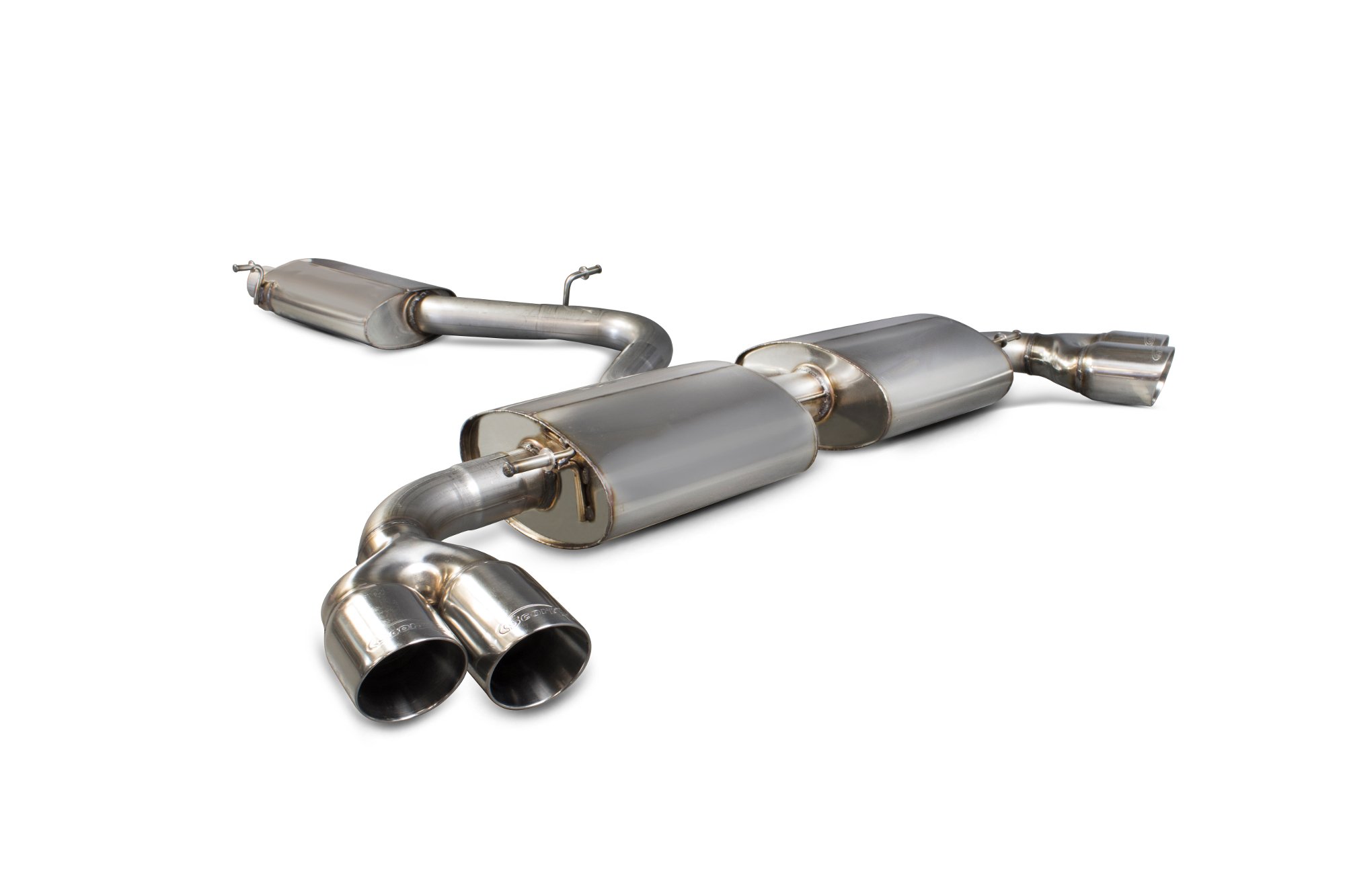 Scorpion Exhausts Audi TT Mk2 3.2 V6/TT S Mk2 2006 2014 Resonated cat-back system – Daytona Tips