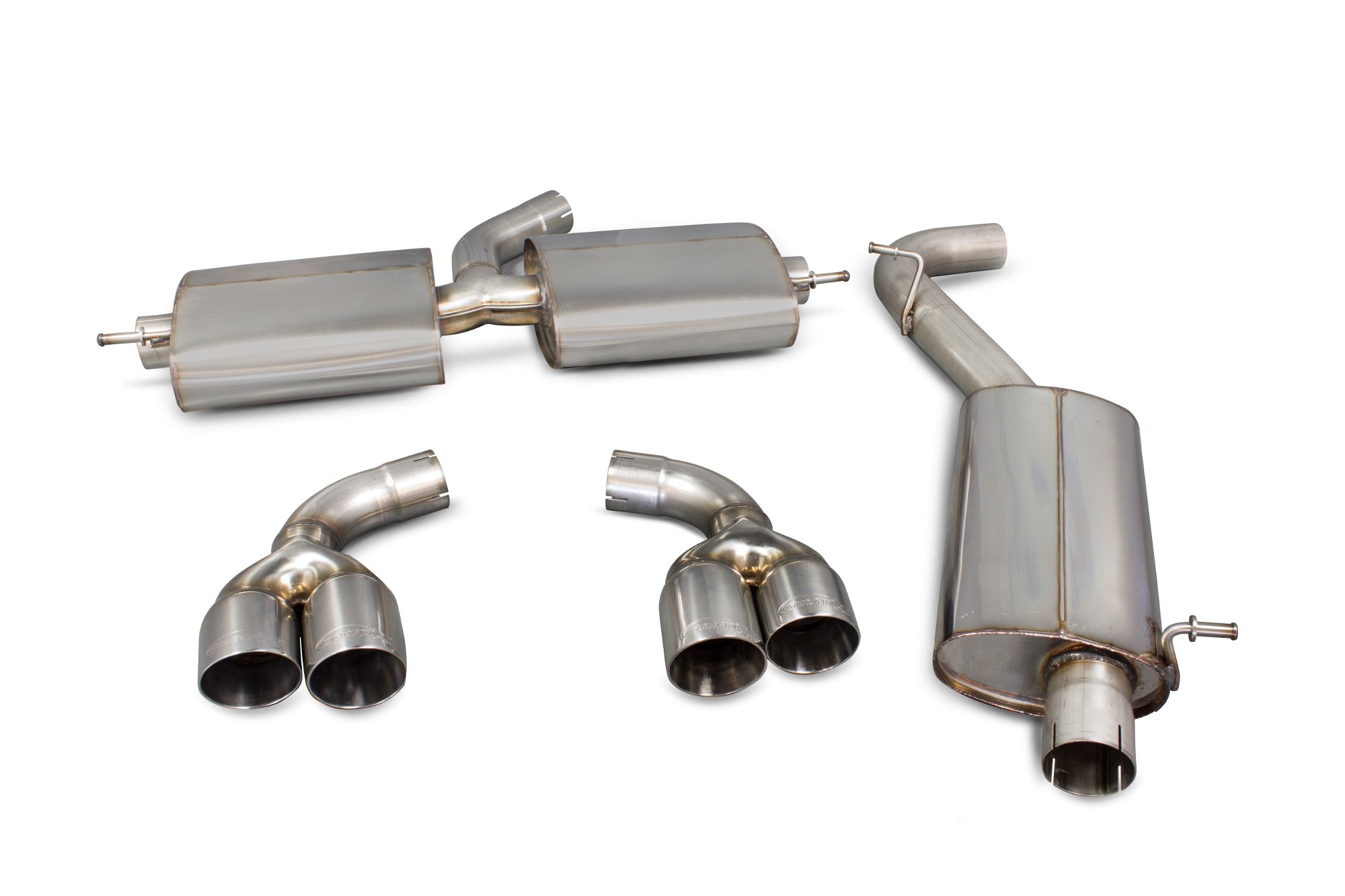 Scorpion Exhausts Audi TT Mk2 3.2 V6/TT S Mk2 2006 2014 Resonated cat-back system – Daytona Tips