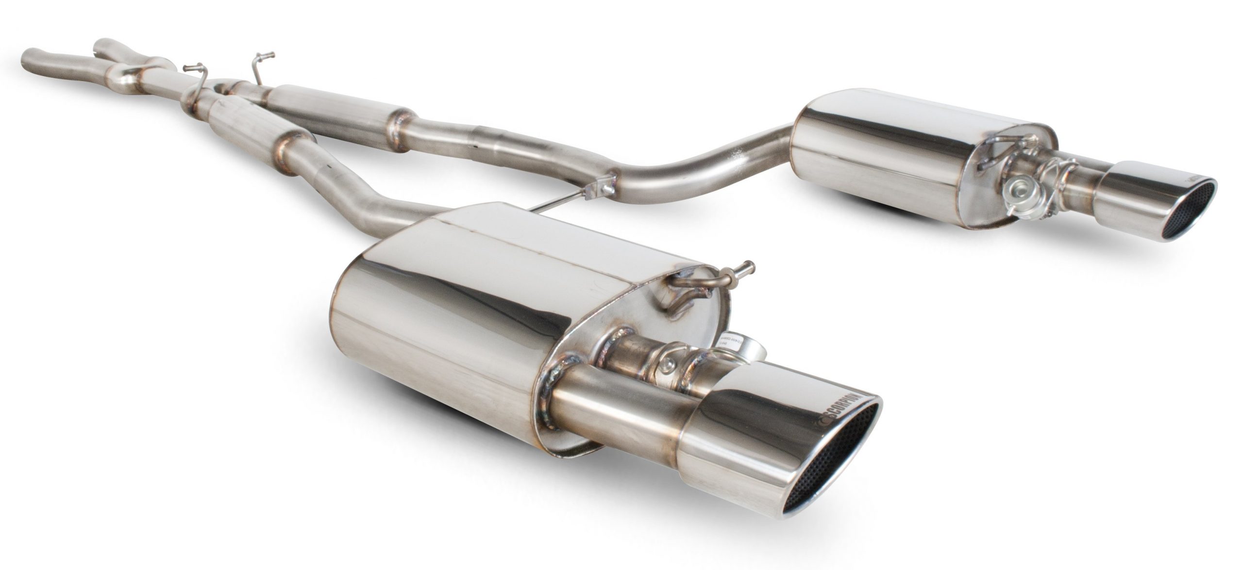 Scorpion Exhausts Audi RS4 4.2 V8 B7 2006 2008 Resonated cat-back system with vacuum valves – EVO Tips