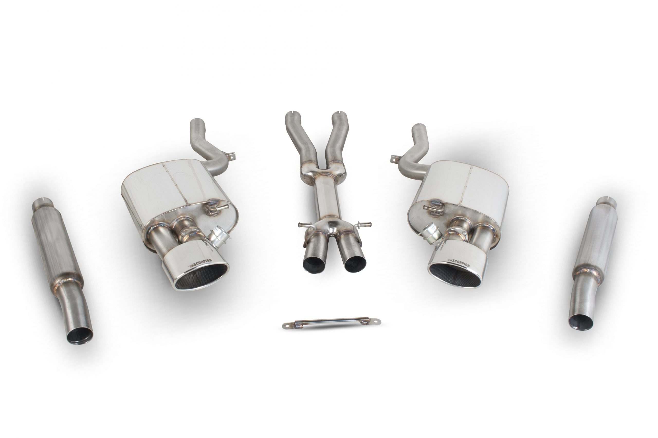 Scorpion Exhausts Audi RS4 4.2 V8 B7 2006 2008 Resonated cat-back system with vacuum valves – EVO Tips