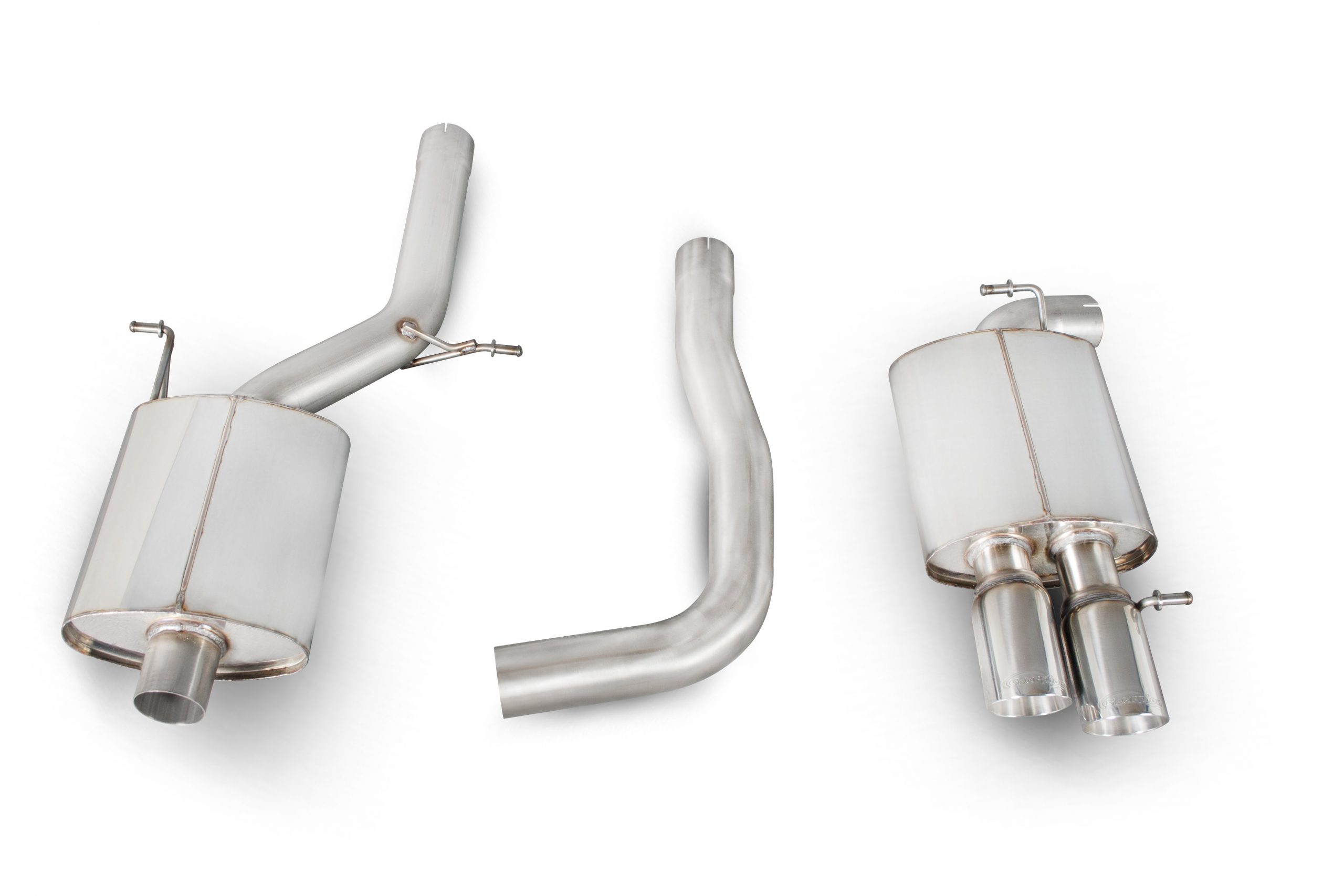 Scorpion Exhausts Audi A4 B8 2.0 TFSi 2wd Manual 2008 2011 Resonated cat-back system – Daytona (twin) Tips