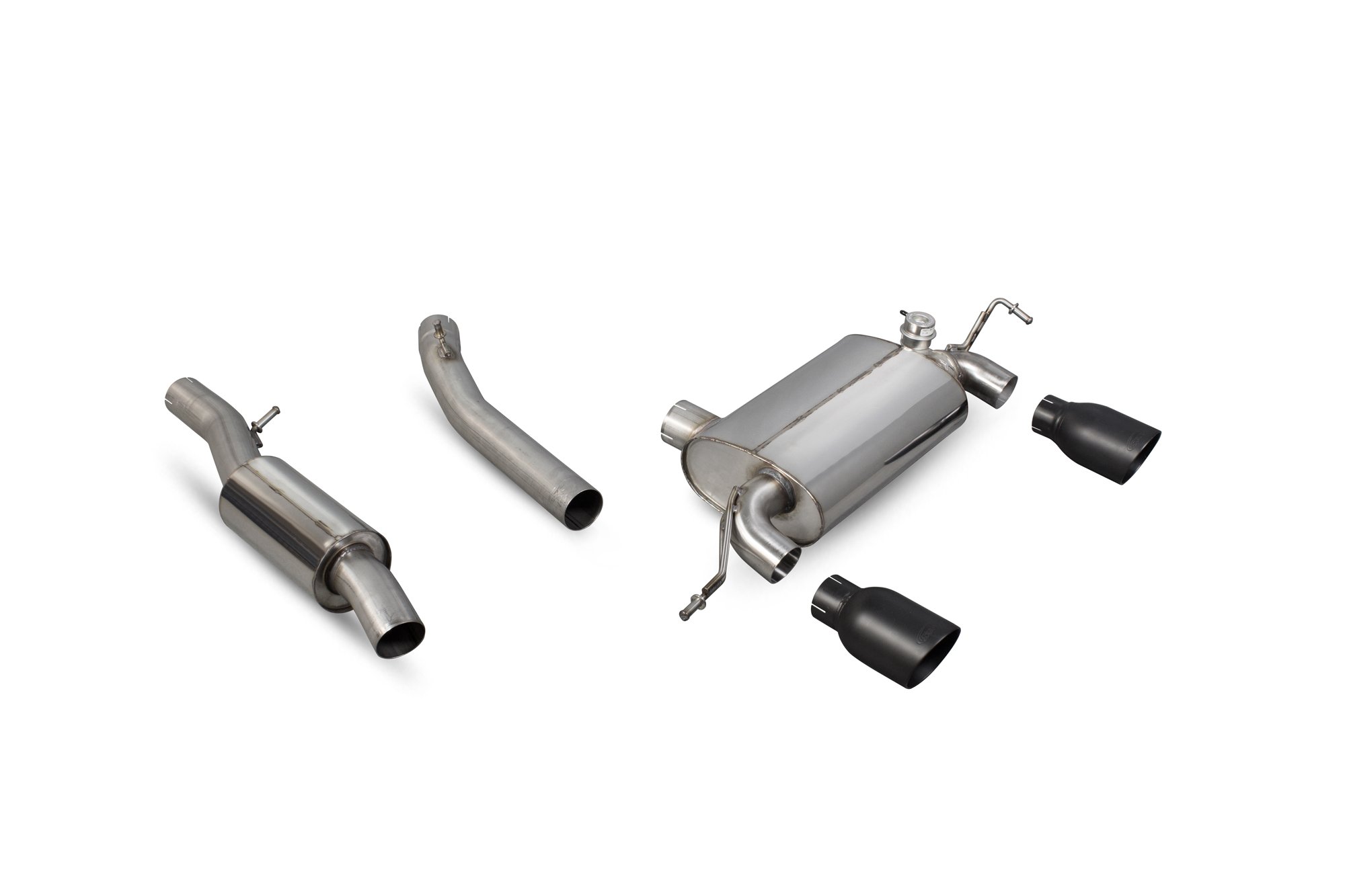 Scorpion Exhausts Audi TT Mk1 Quattro 3.2 V6 1999 2006 Resonated cat-back system – Daytona Ceramic Tips