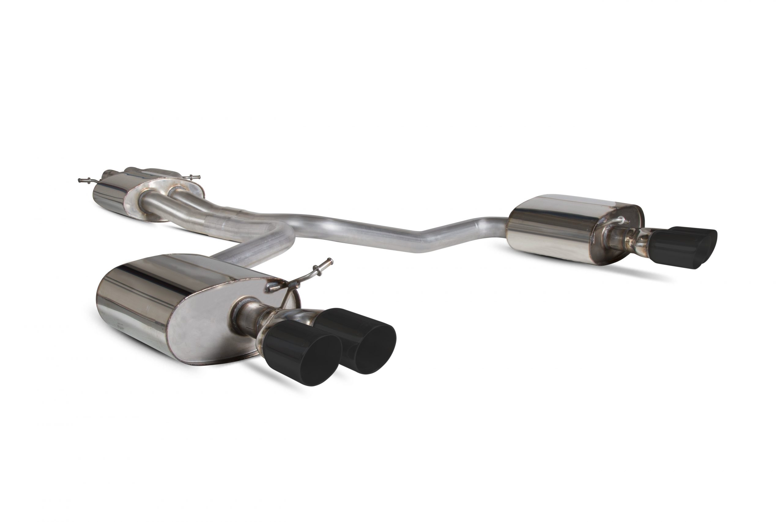 Scorpion Exhausts Audi S4 3.0 TFSI V6 Quattro & Avant B8/B8.5 / S5 Sportback 3.0 TSFI Quattro B8/B8.5 2009 2016 Resonated half system – Daytona Ceramic Tips