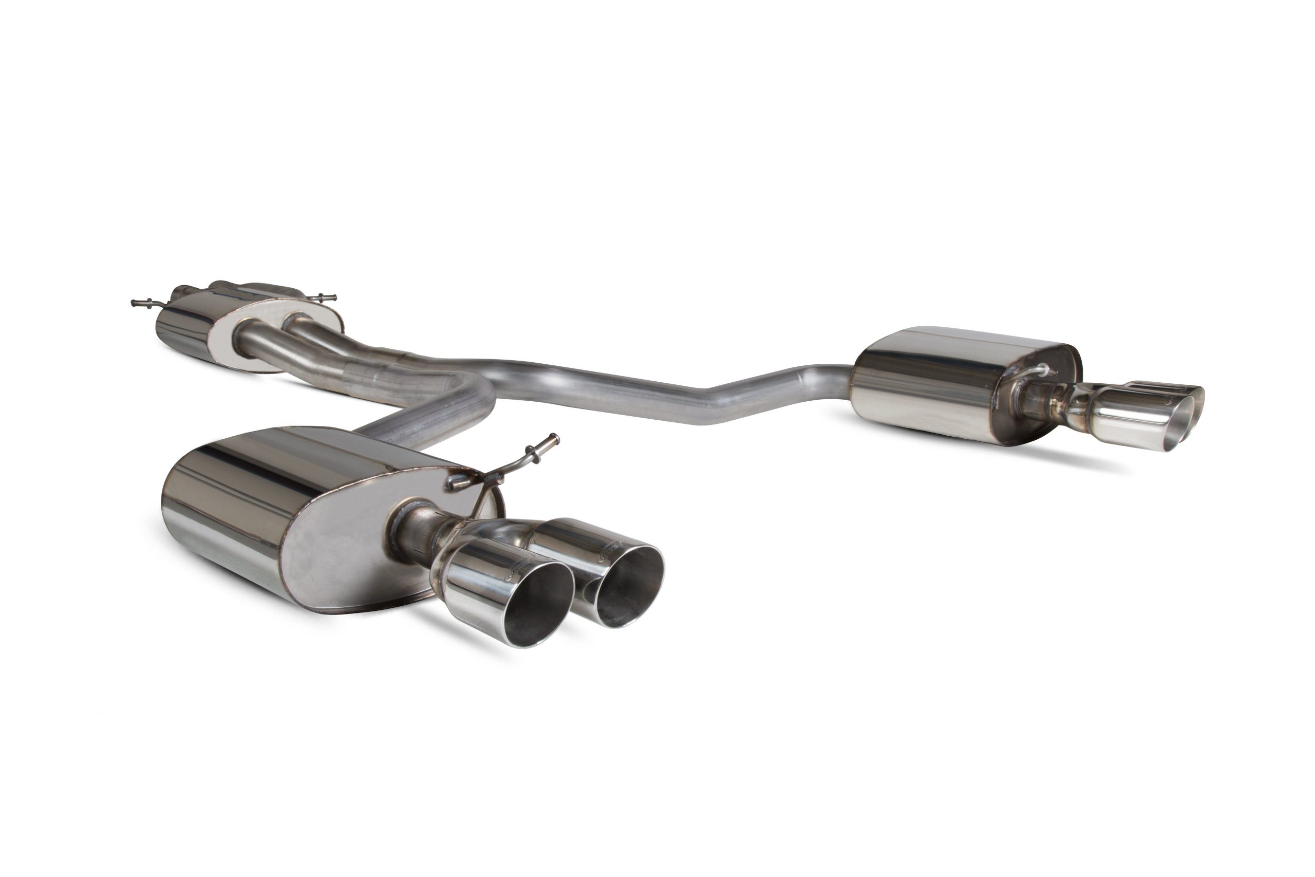Scorpion Exhausts Audi S4 3.0 TFSI V6 Quattro & Avant B8/B8.5 / S5 Sportback 3.0 TSFI Quattro B8/B8.5 2009 2016 Resonated half system – Daytona Tips